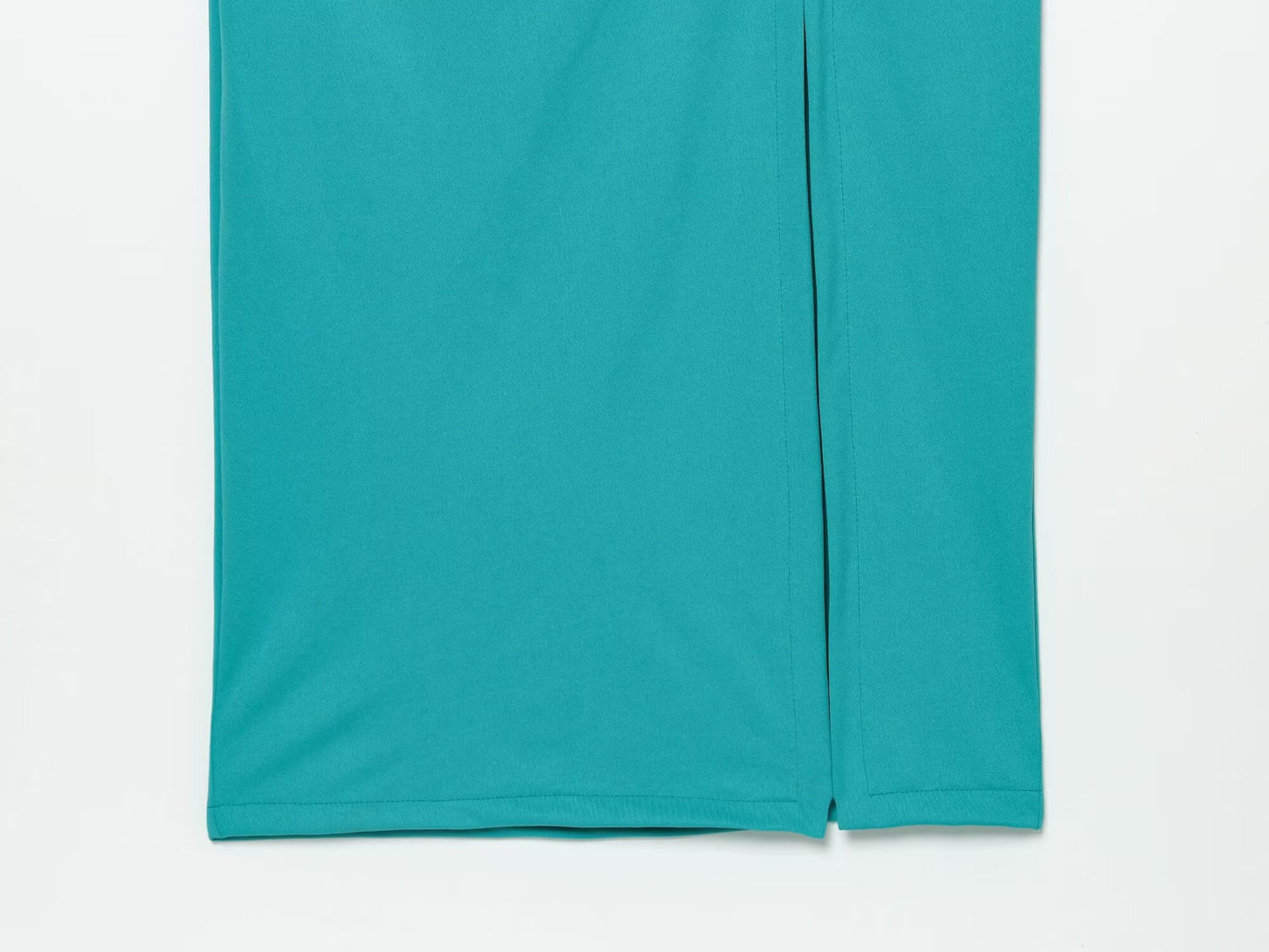 Women's slit design pleated Midi dress