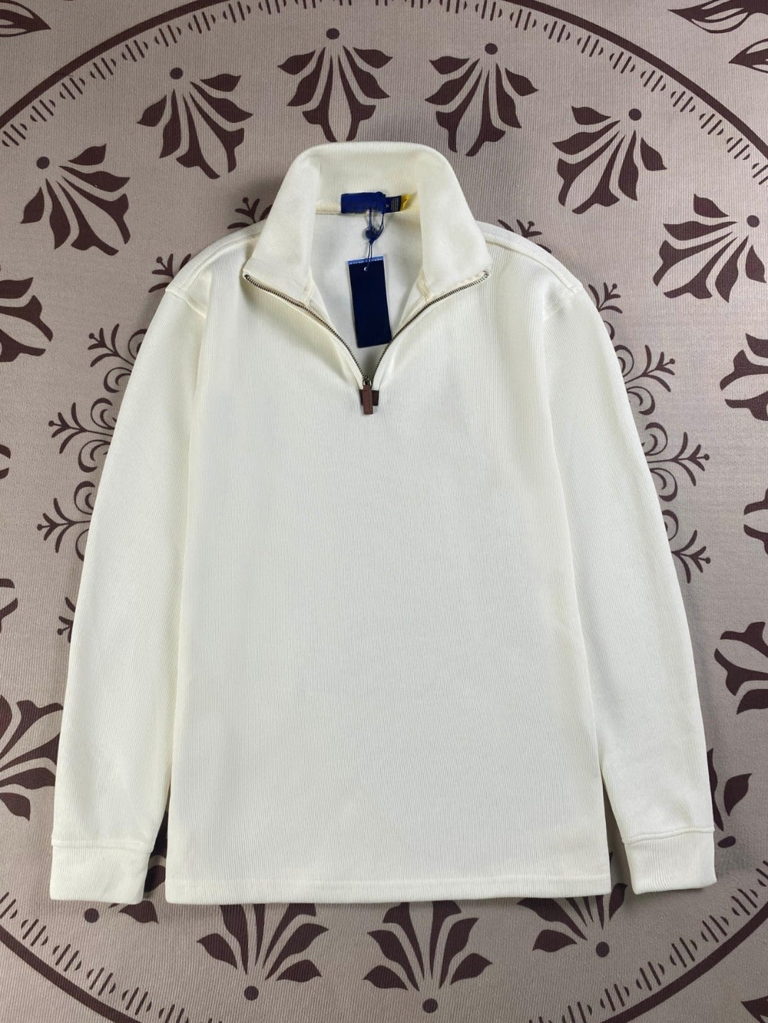 Men's and women's new casual Joker Mini fabric long sleeve half zipper sweater