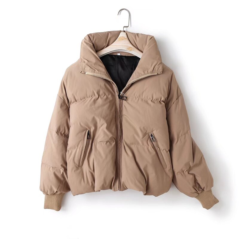 Women's thick warm standing collar cotton jacket Coat