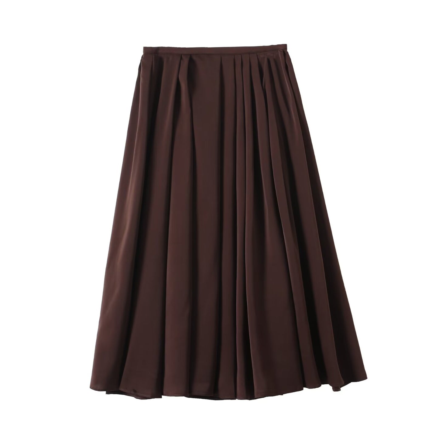 Women's casual versatile pleated MIDI skirt