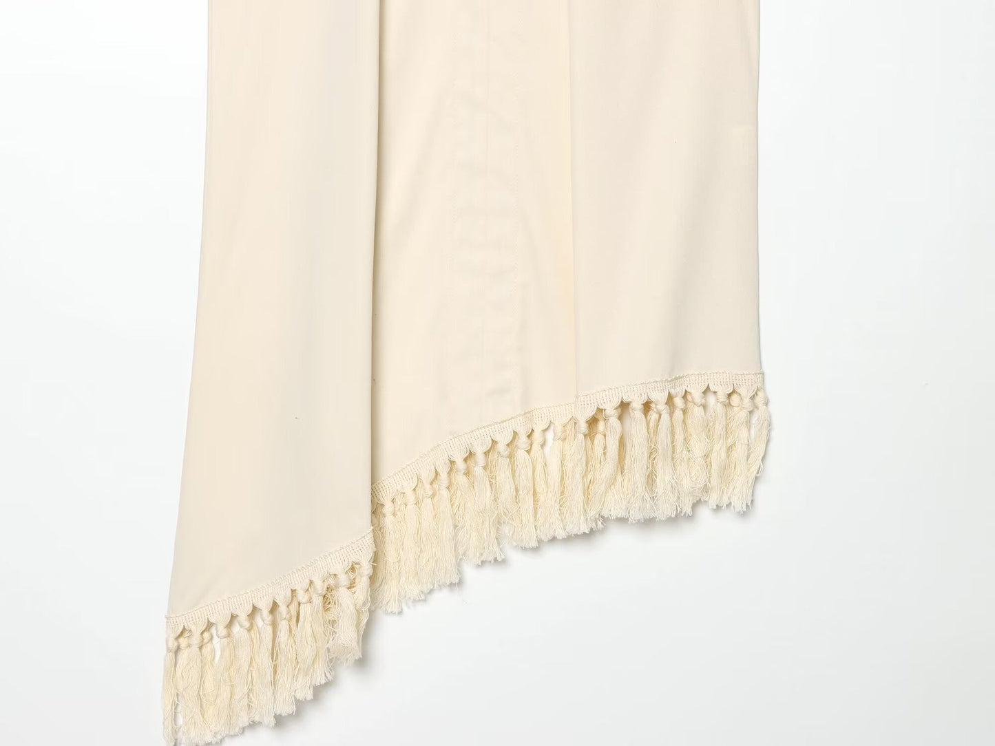 Women's tassel decoration long style hanging neck top