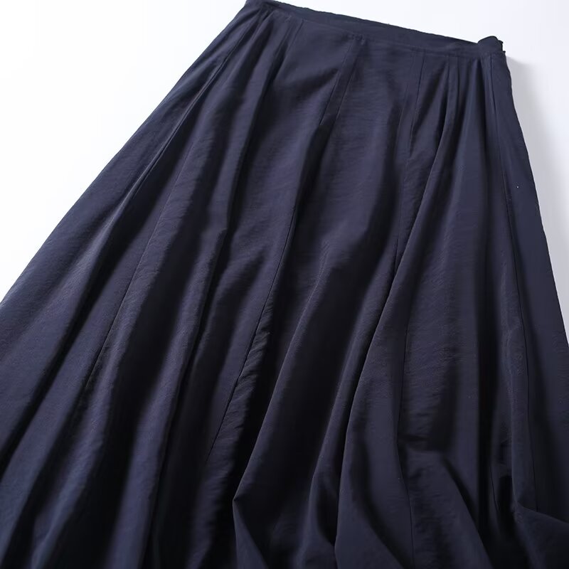 Women's casual draped MIDI skirt