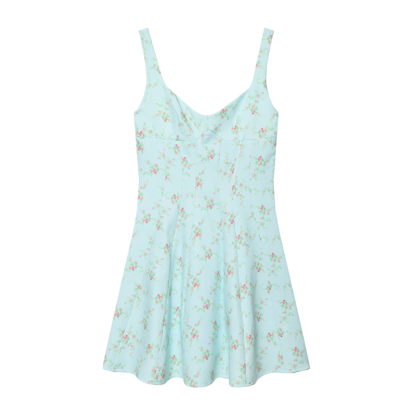 Women's floral printed poplin dress