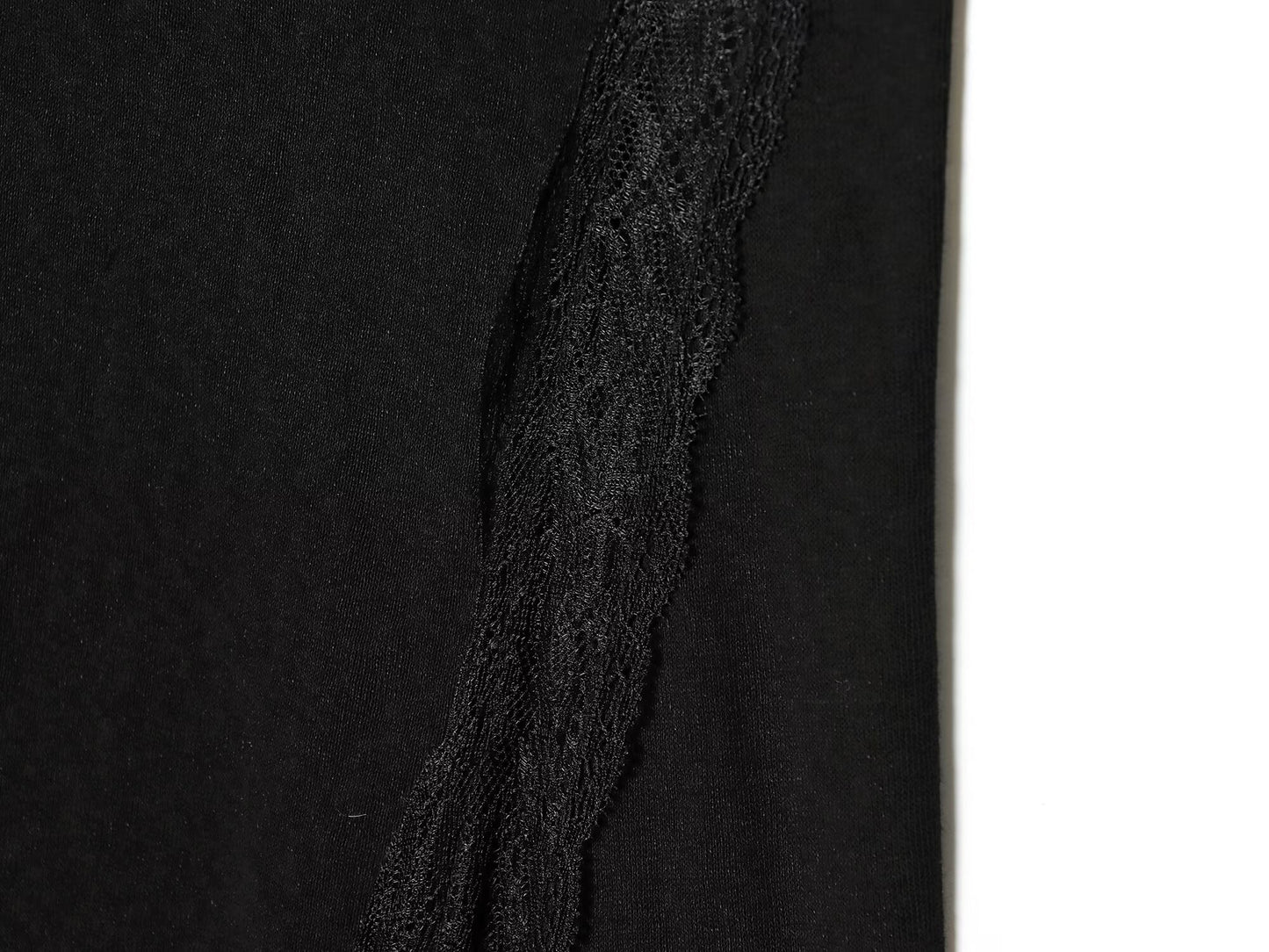Women's lace asymmetrical cotton top