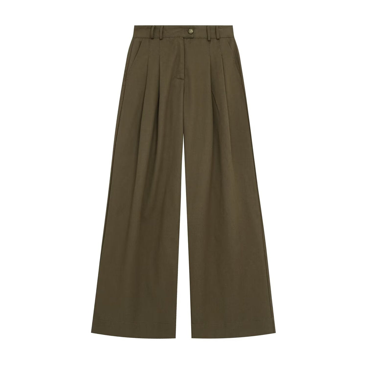 suit Women's 2 pieces with shoulder pads short Coat + wide leg pants