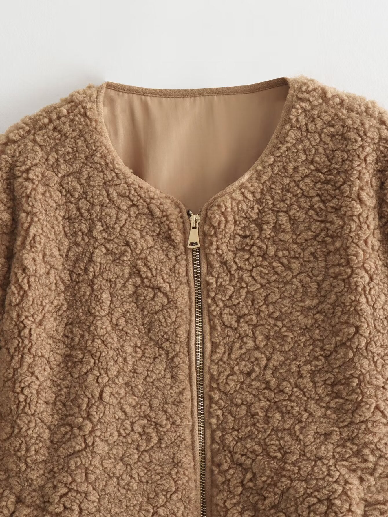 Women 2025 New Fleece zip-up jacket