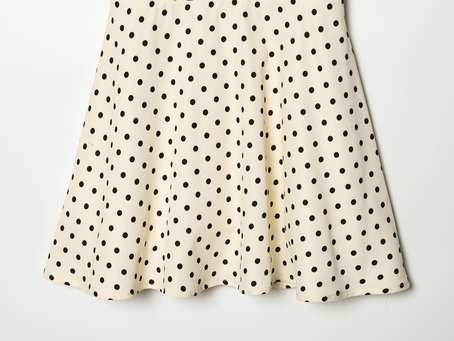 Women's bubble sleeve polka dot dress