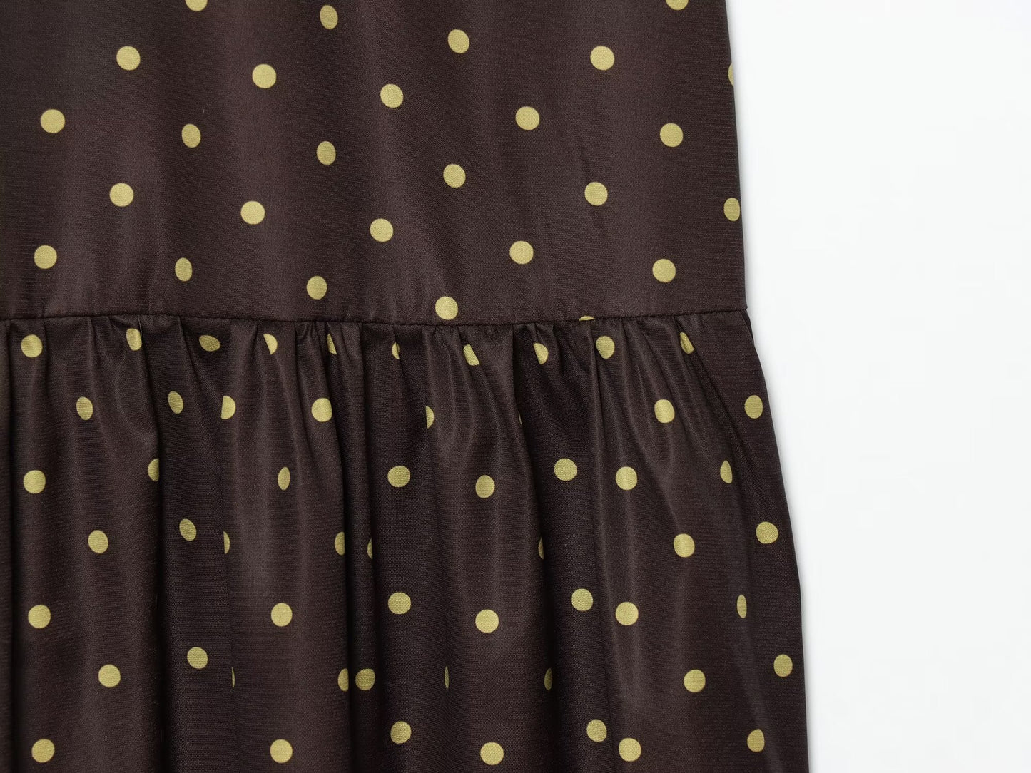Women's polka dot hanging neck MIDI dress