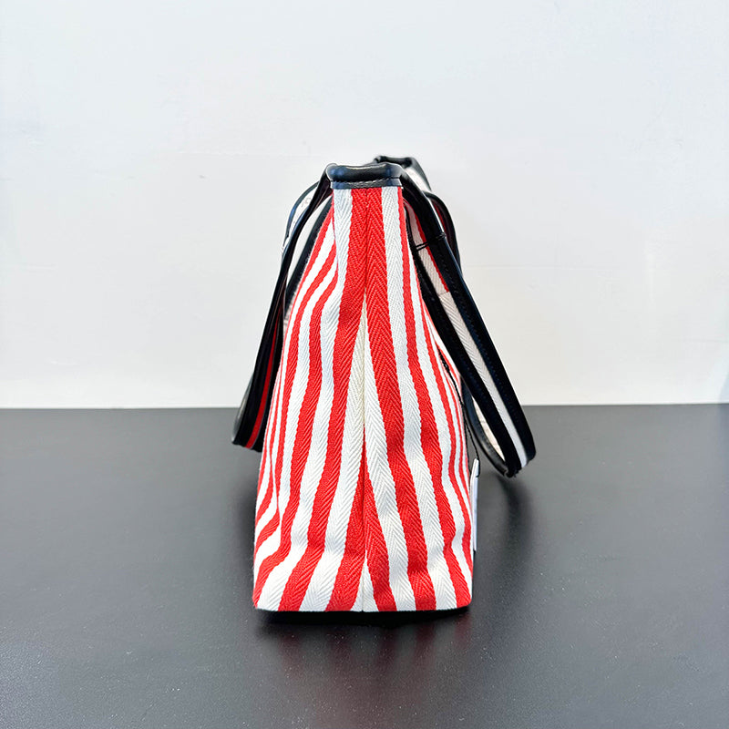 Women's New Fashion Joker Letter Striped Shoulder Bag Handbag Large-capacity Underarm Bag Female Bag