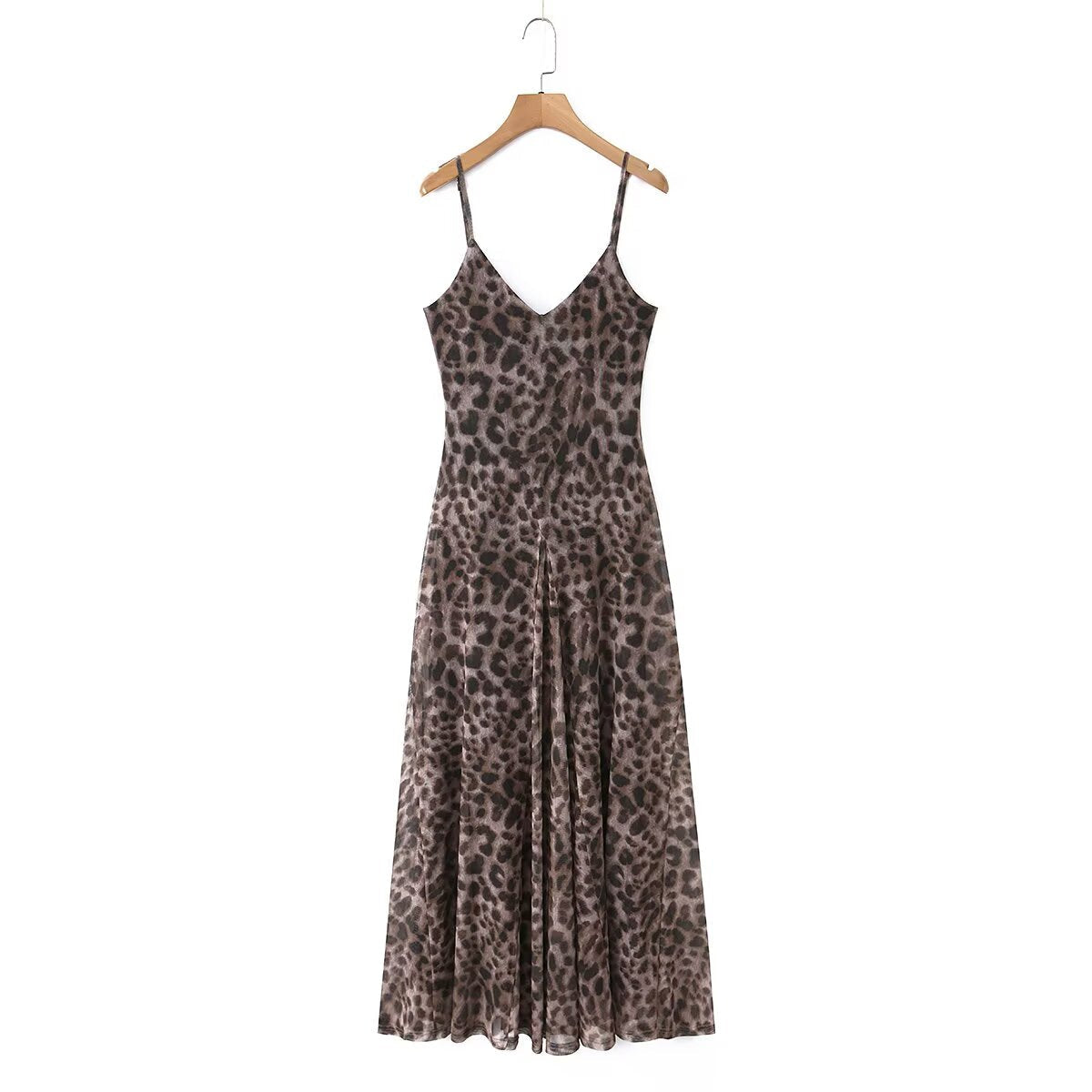 Women's elastic mesh suspender dress