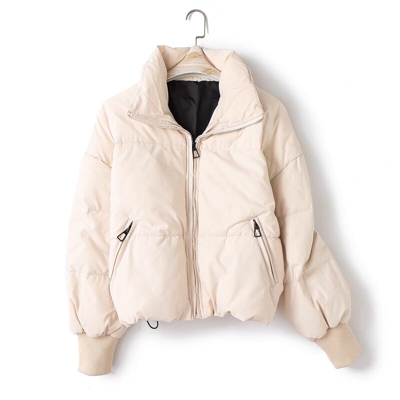 Women's thick warm standing collar cotton jacket Coat
