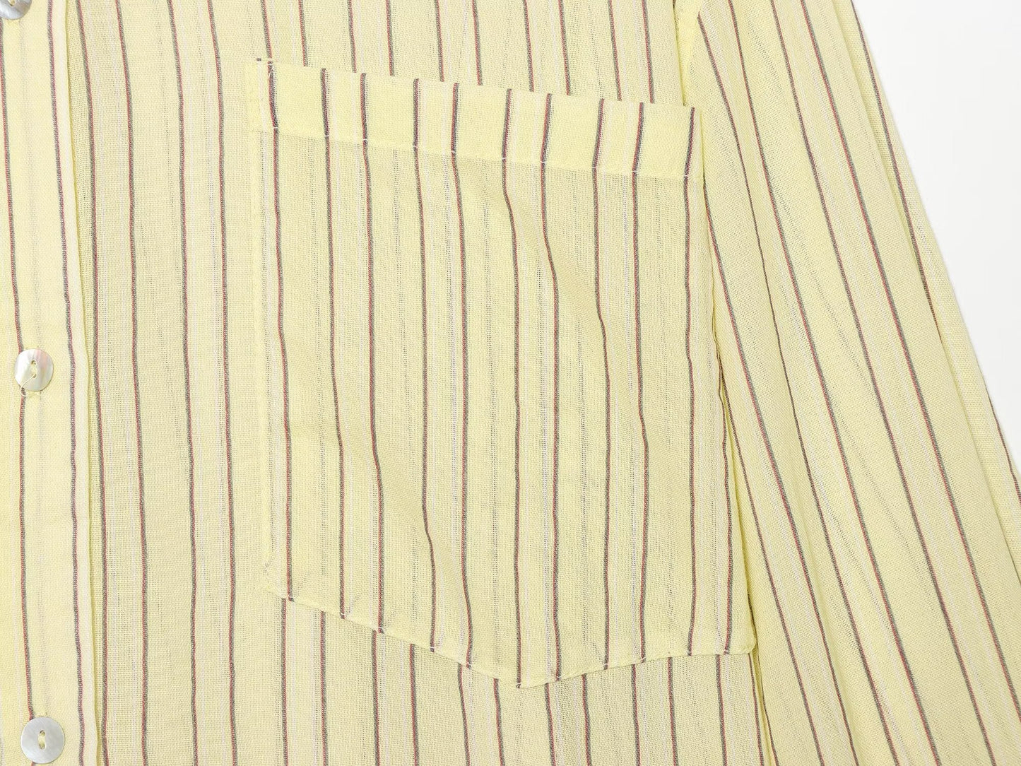 Women's loose chiffon striped shirt