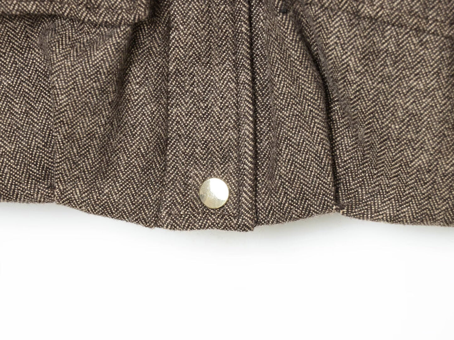 Women's casual stand collar herringbone pattern pilot jacket Coat