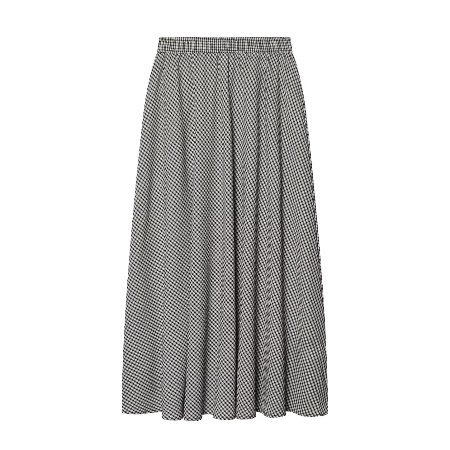 Women's casual plaid MIDI skirt