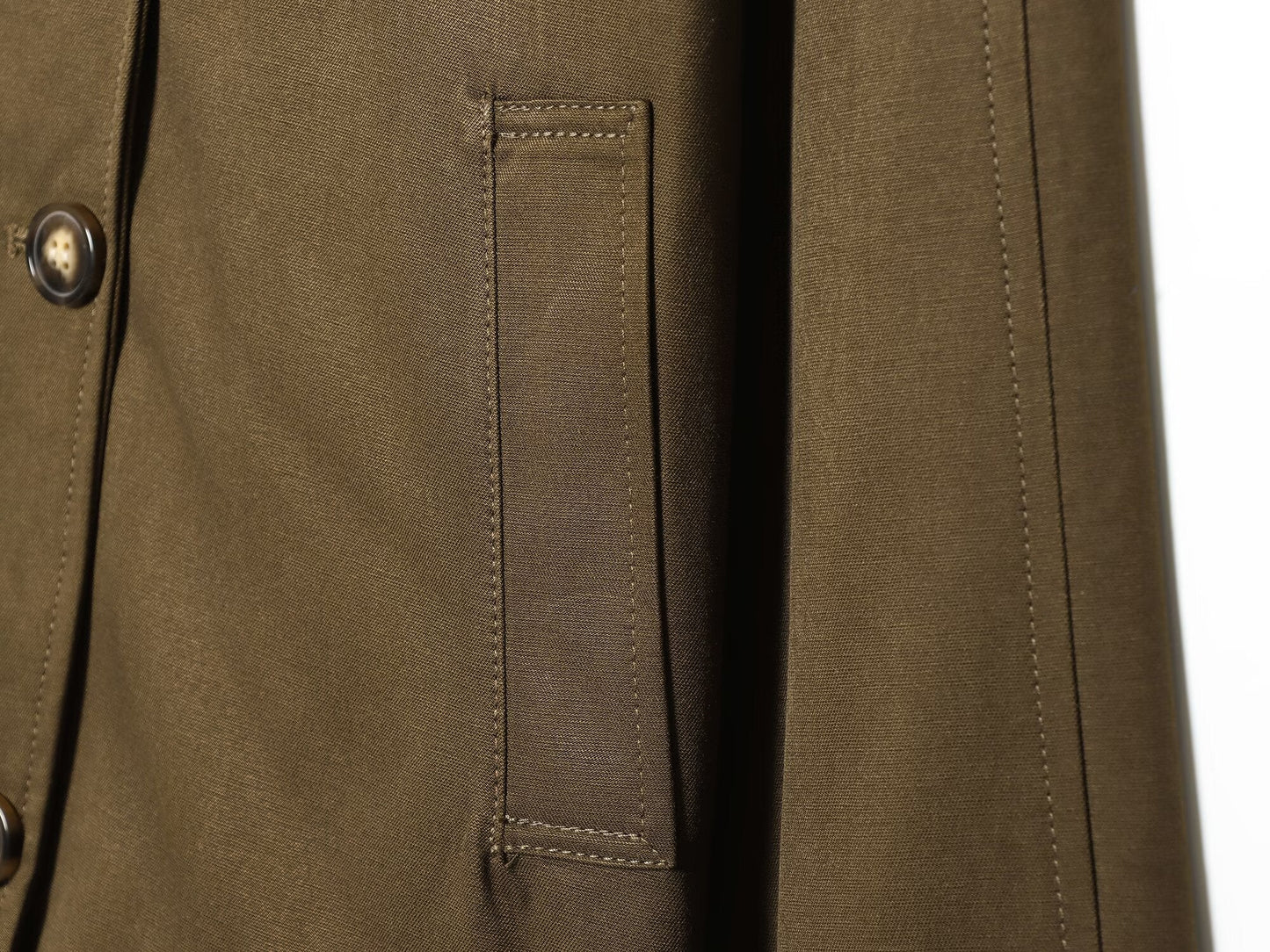 Women's casual stand collar twill coat