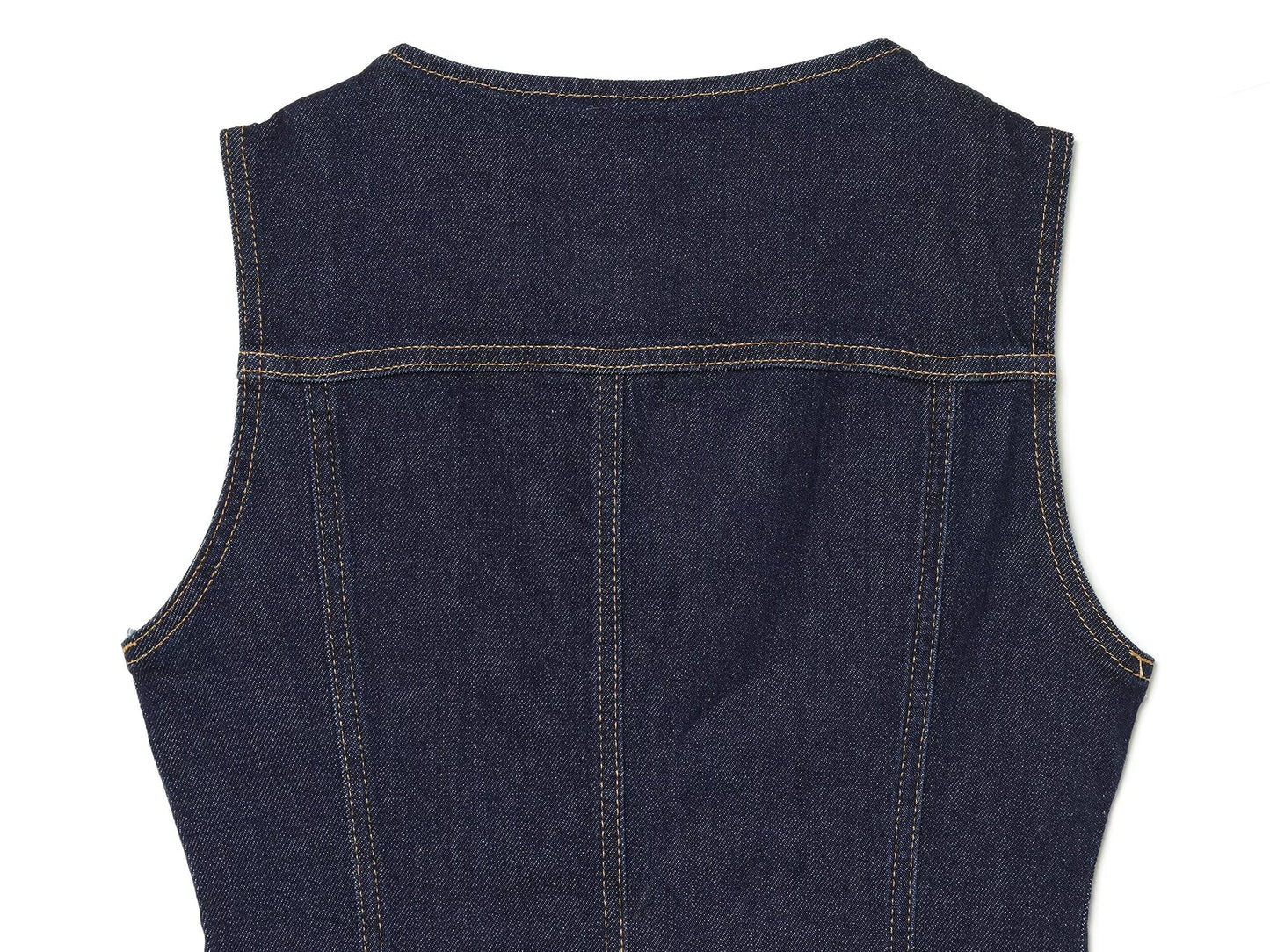 Women's slim single breasted denim vest