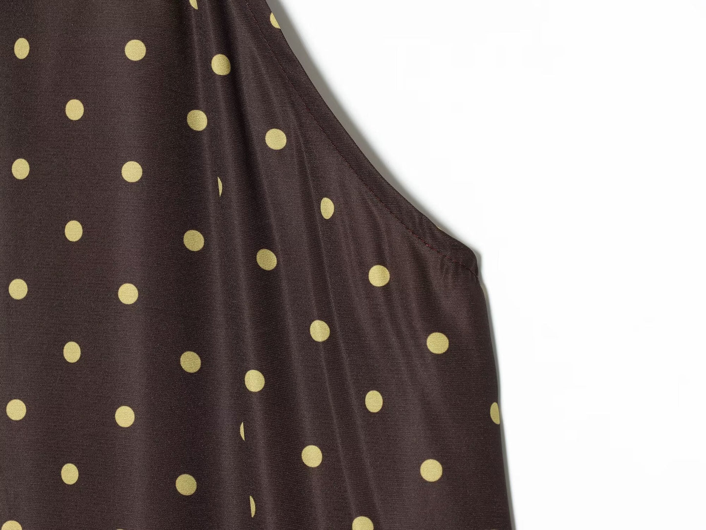 Women's polka dot hanging neck MIDI dress