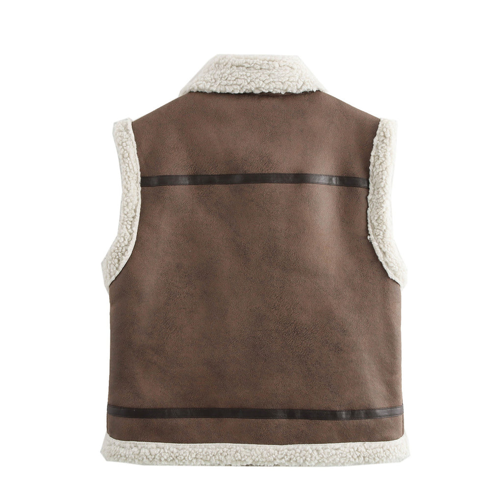 Women 2025 New Sleeveless fur vest
