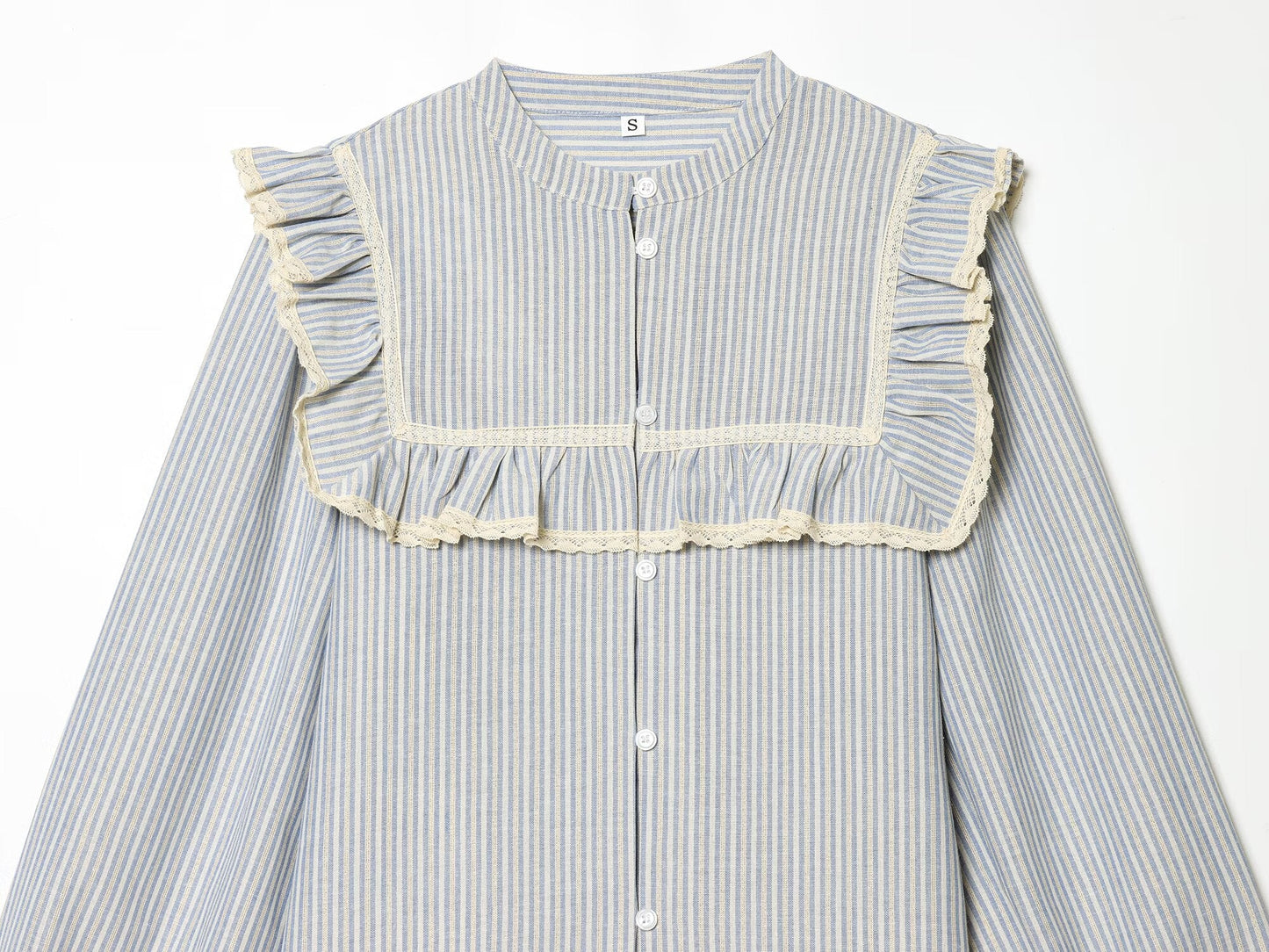 Women's metallic layered decorative striped shirt