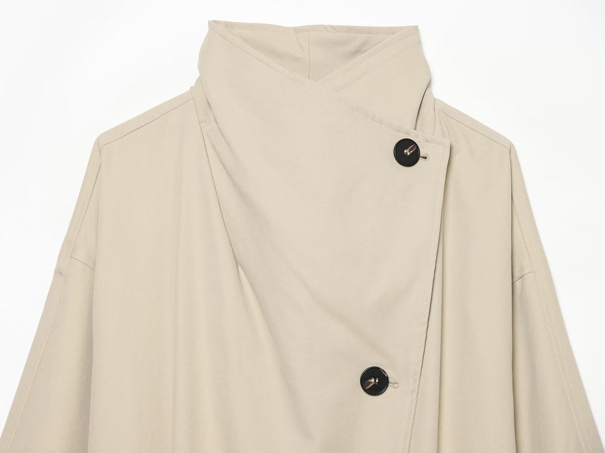 Women's loose Long style windproof waterproof windbreaker Coat