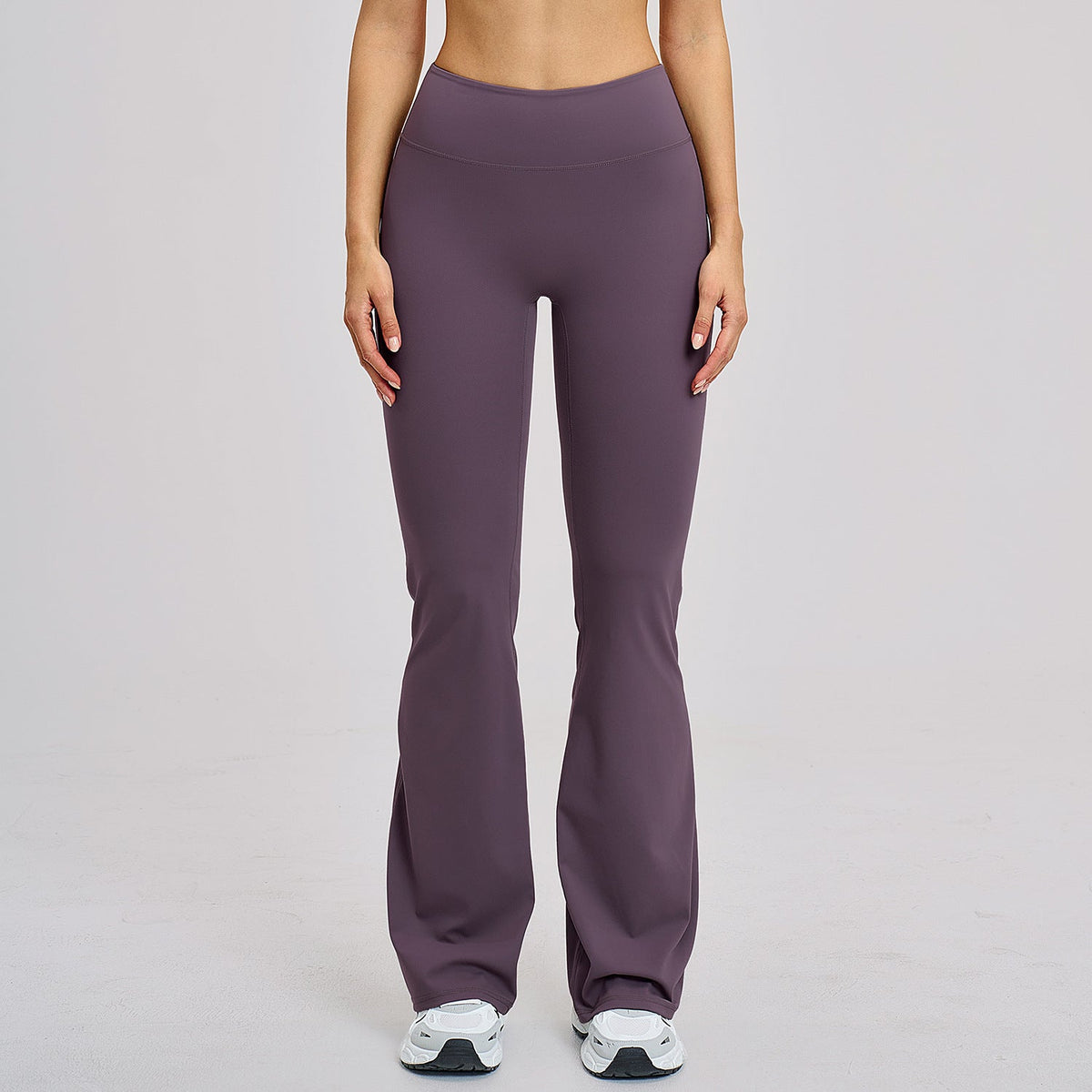 LU Women's new sanding high waist yoga pants tight wide leg flared pants
