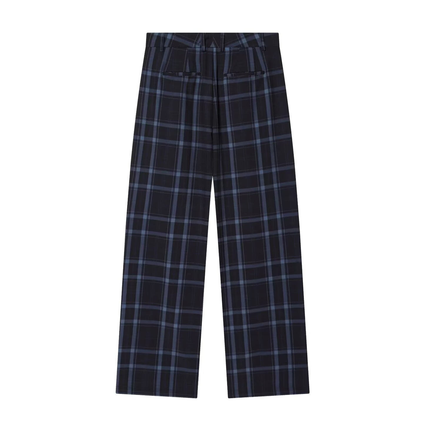 Women's loose checkered casual pants