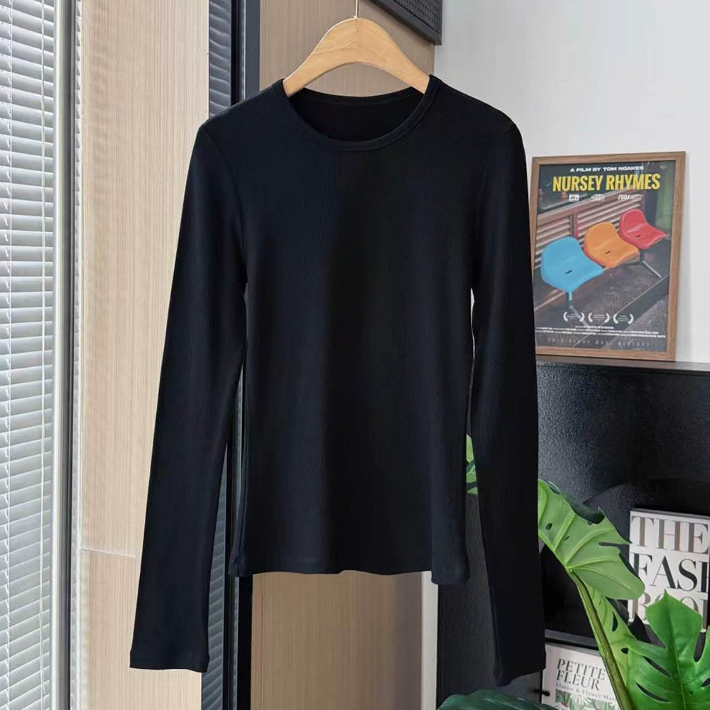 Women's new casual slim long sleeve bottoming shirt