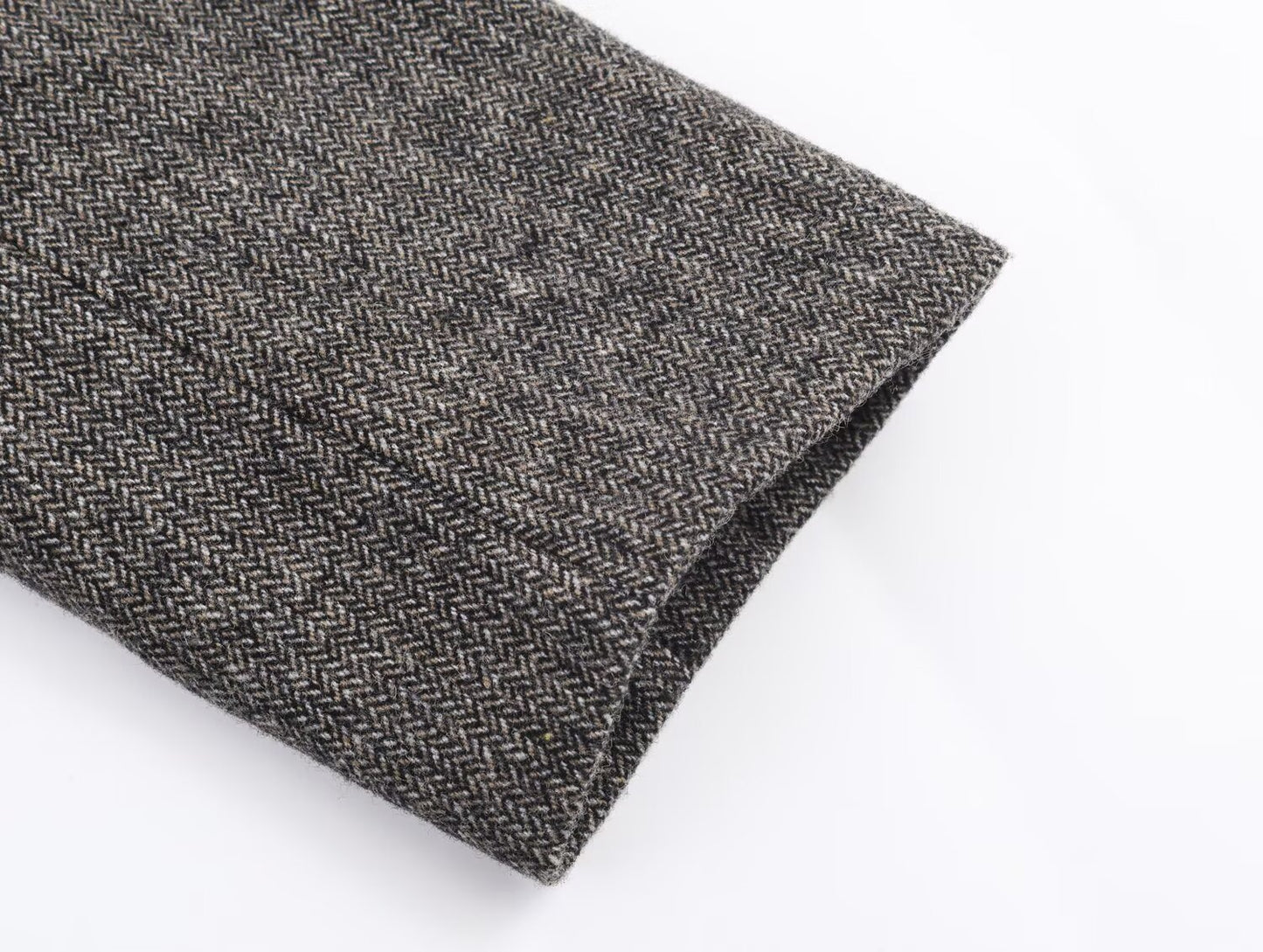 Women's loose herringbone wool blend Blazer Coat