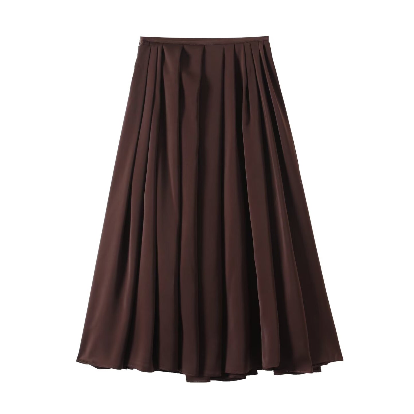 Women's casual versatile pleated MIDI skirt