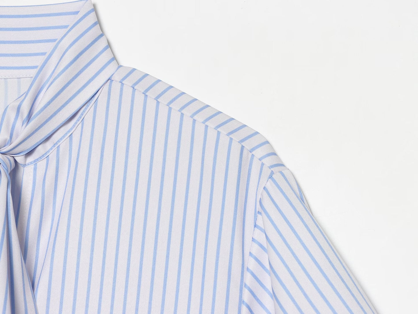 Women's bow decoration striped top