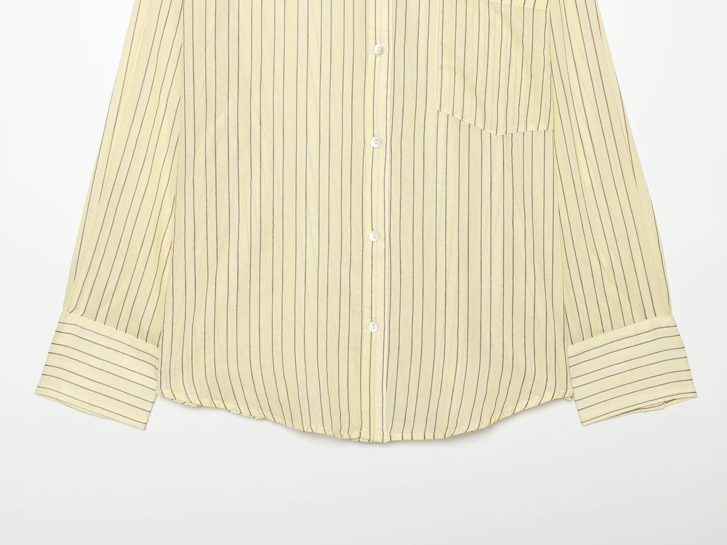 Women's loose chiffon striped shirt
