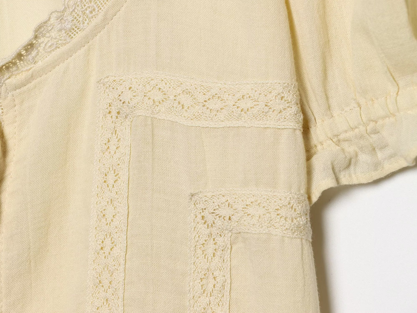 Women's embroidered chiffon lace up shirt