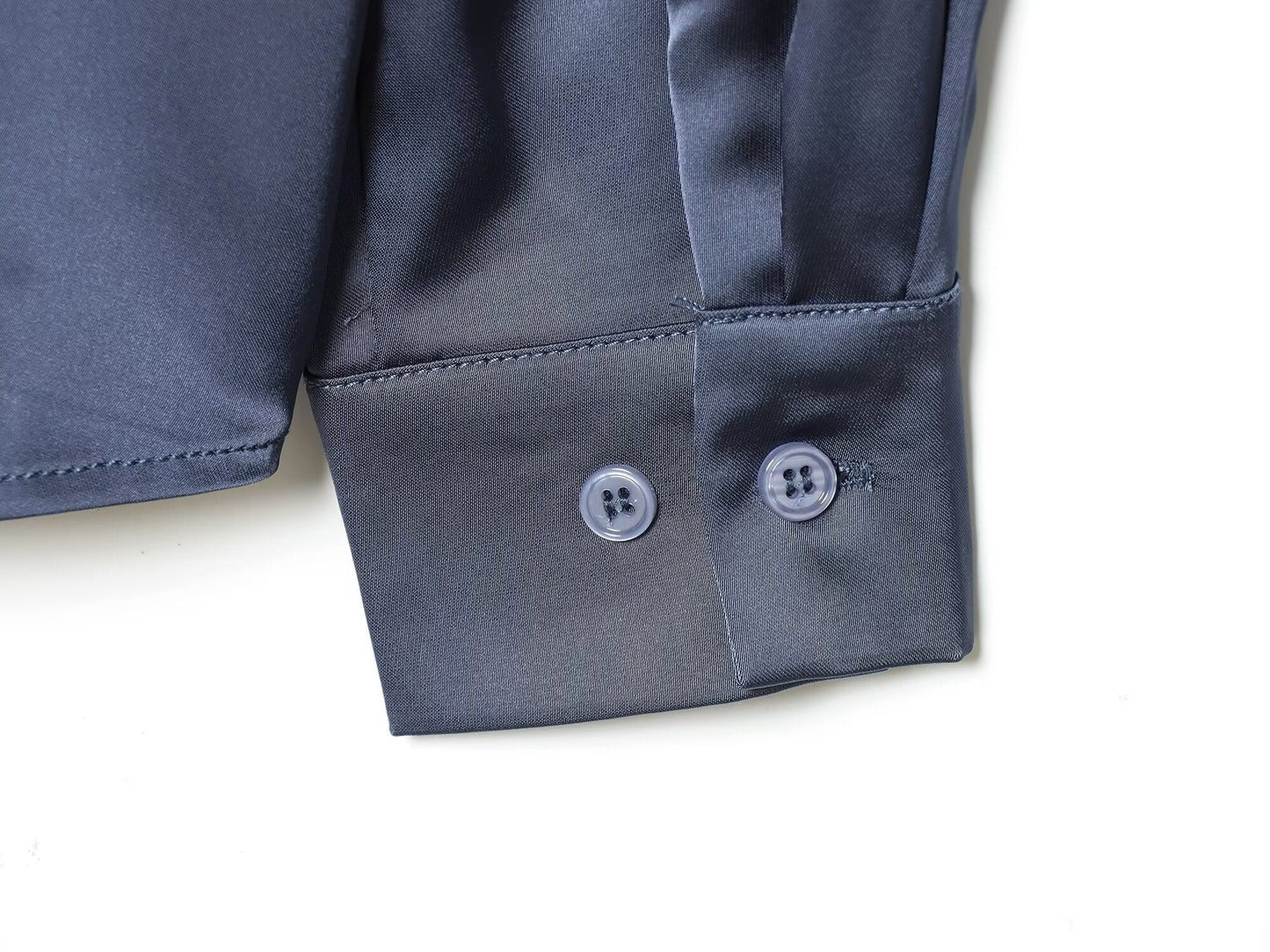 Women's casual satin textured lapel shirt