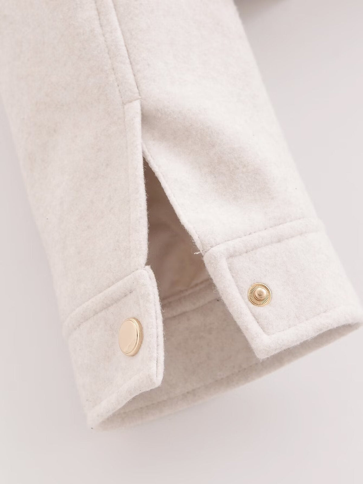 Women's short lapel woolen jacket Coat