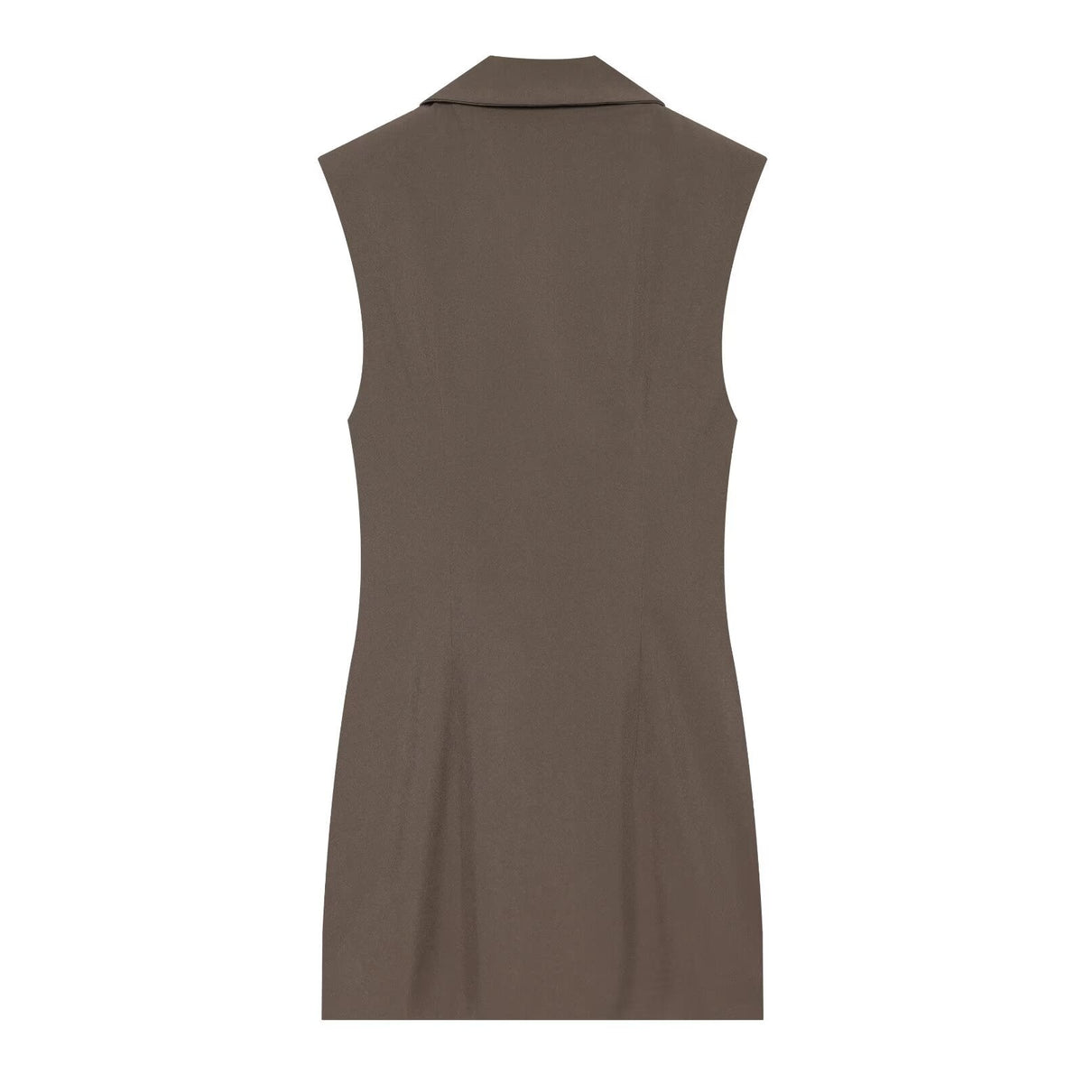Women's sleeveless double breasted mini dress