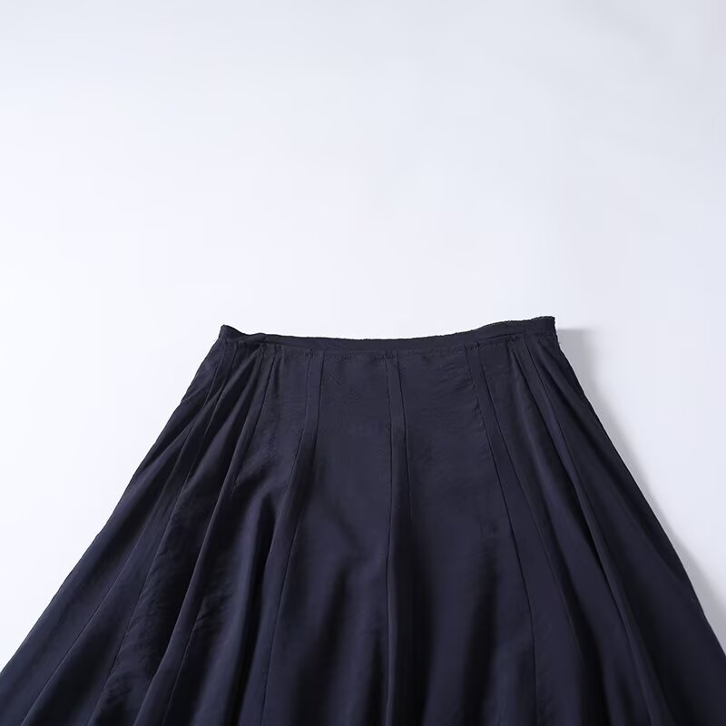 Women's casual draped MIDI skirt