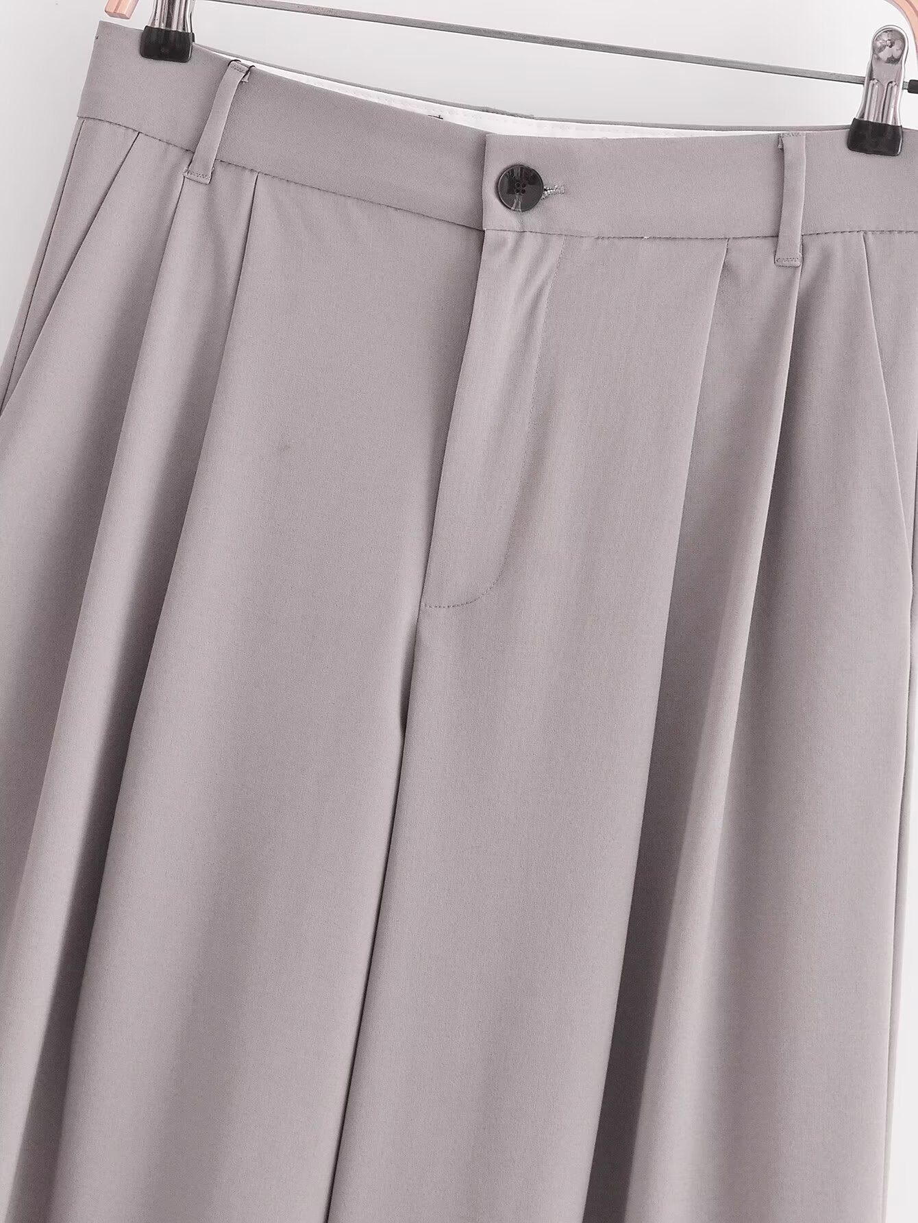 Women's loose double pleated casual pants