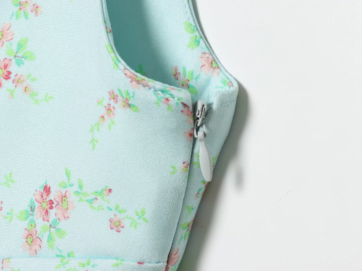 Women's floral printed poplin dress
