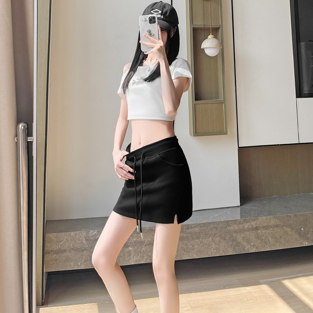 Women's New Joker Sports Skirt High Waist Skirt A-line Skirt Anti-exposure Hip Skirt Pants