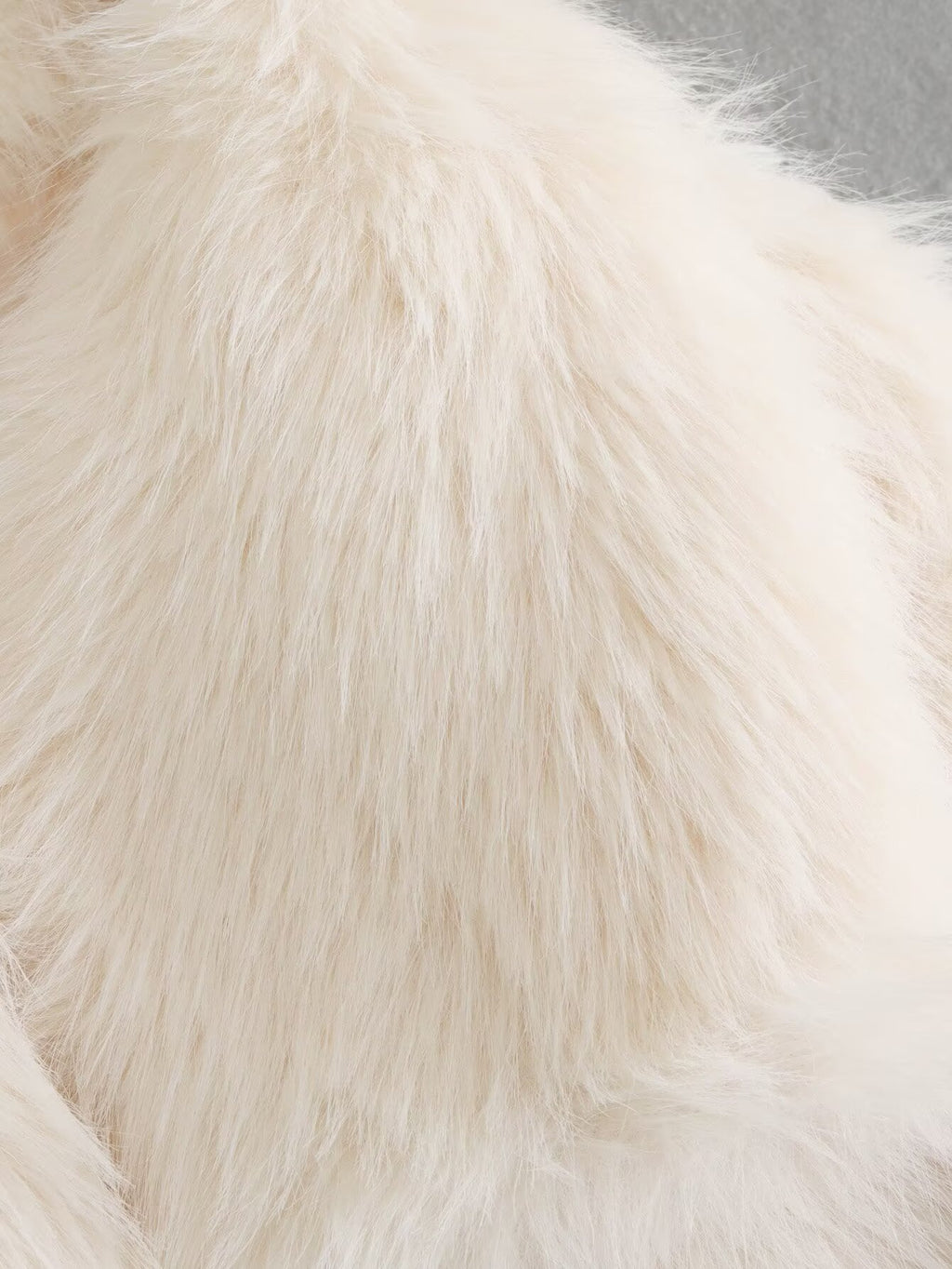 Women 2025 New Faux fur coat with large lapel