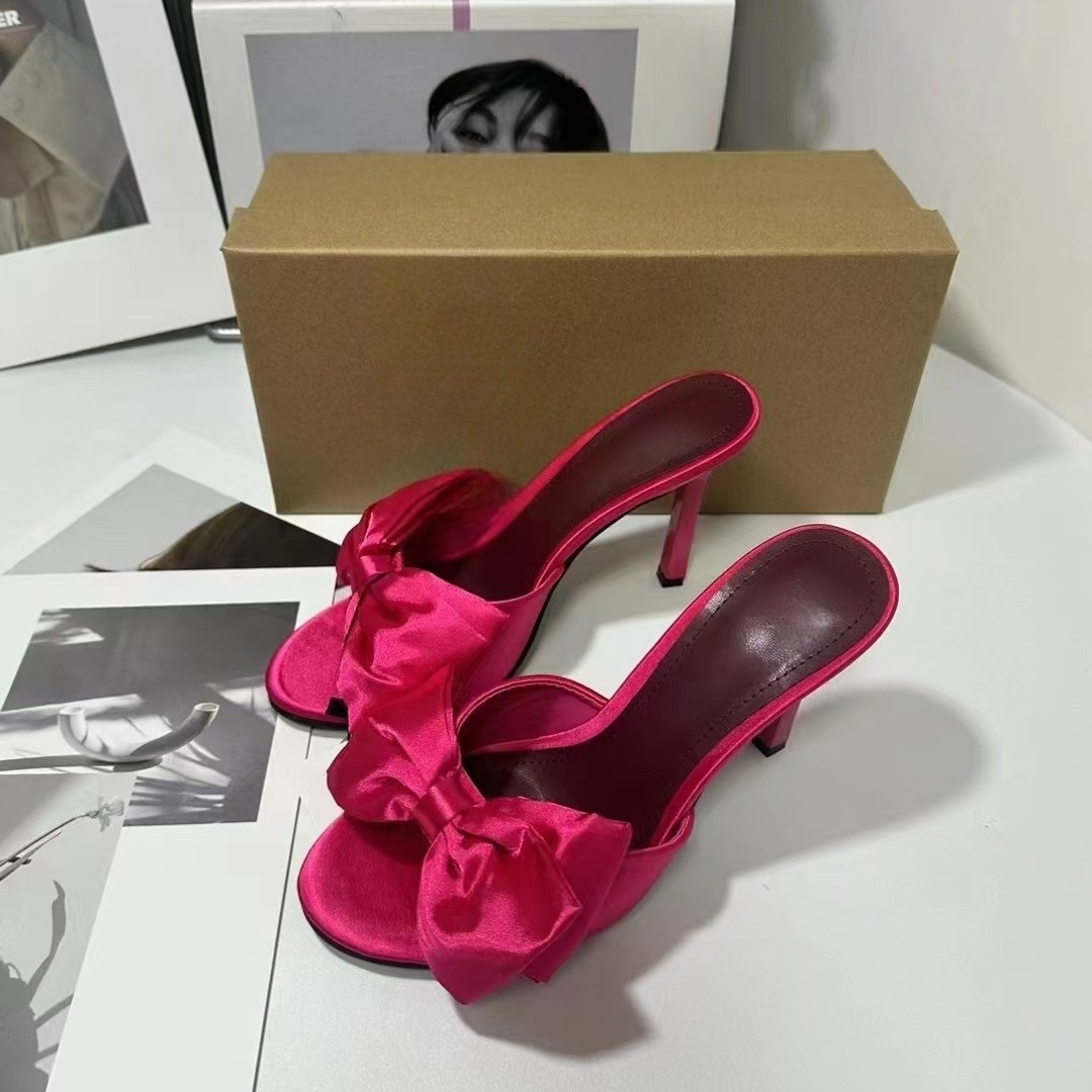 2026 New Women's Shoes - Large Bow Embellished Stiletto Sandals