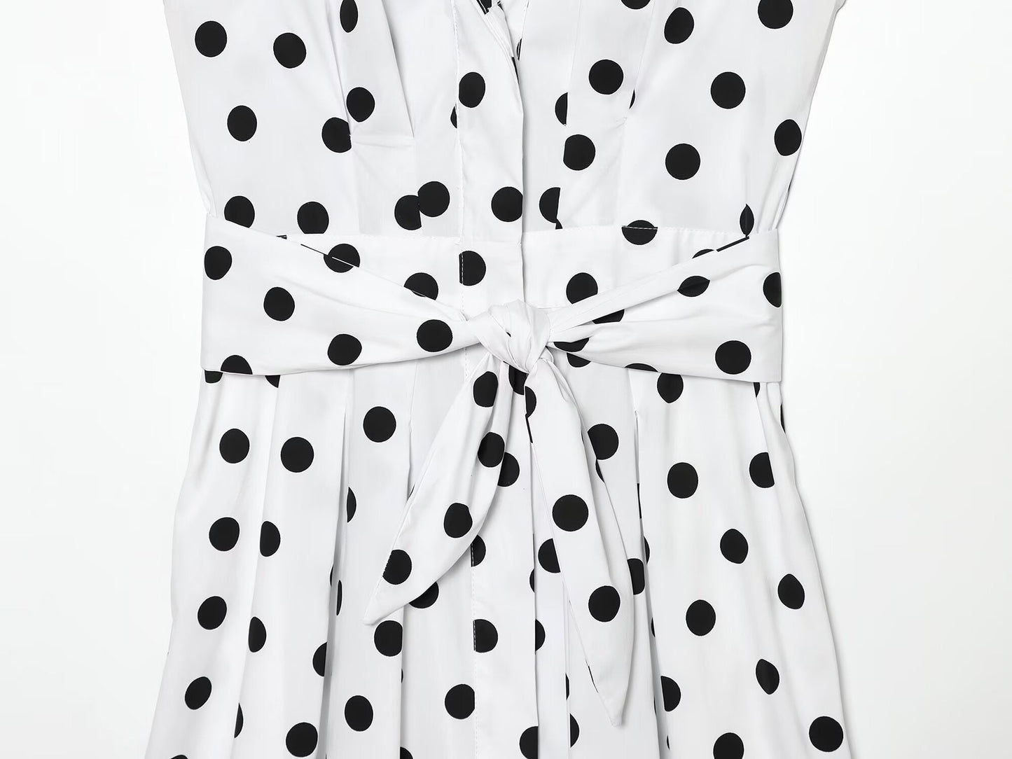 Women's polka dot Poplin Midi Dress