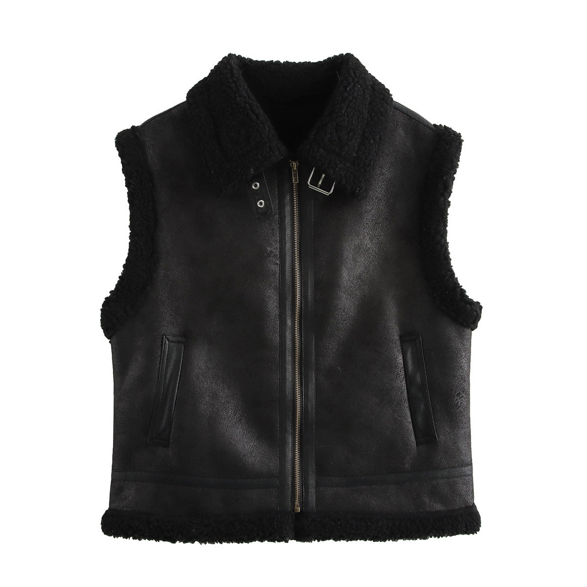 Women 2025 New Sleeveless fur vest