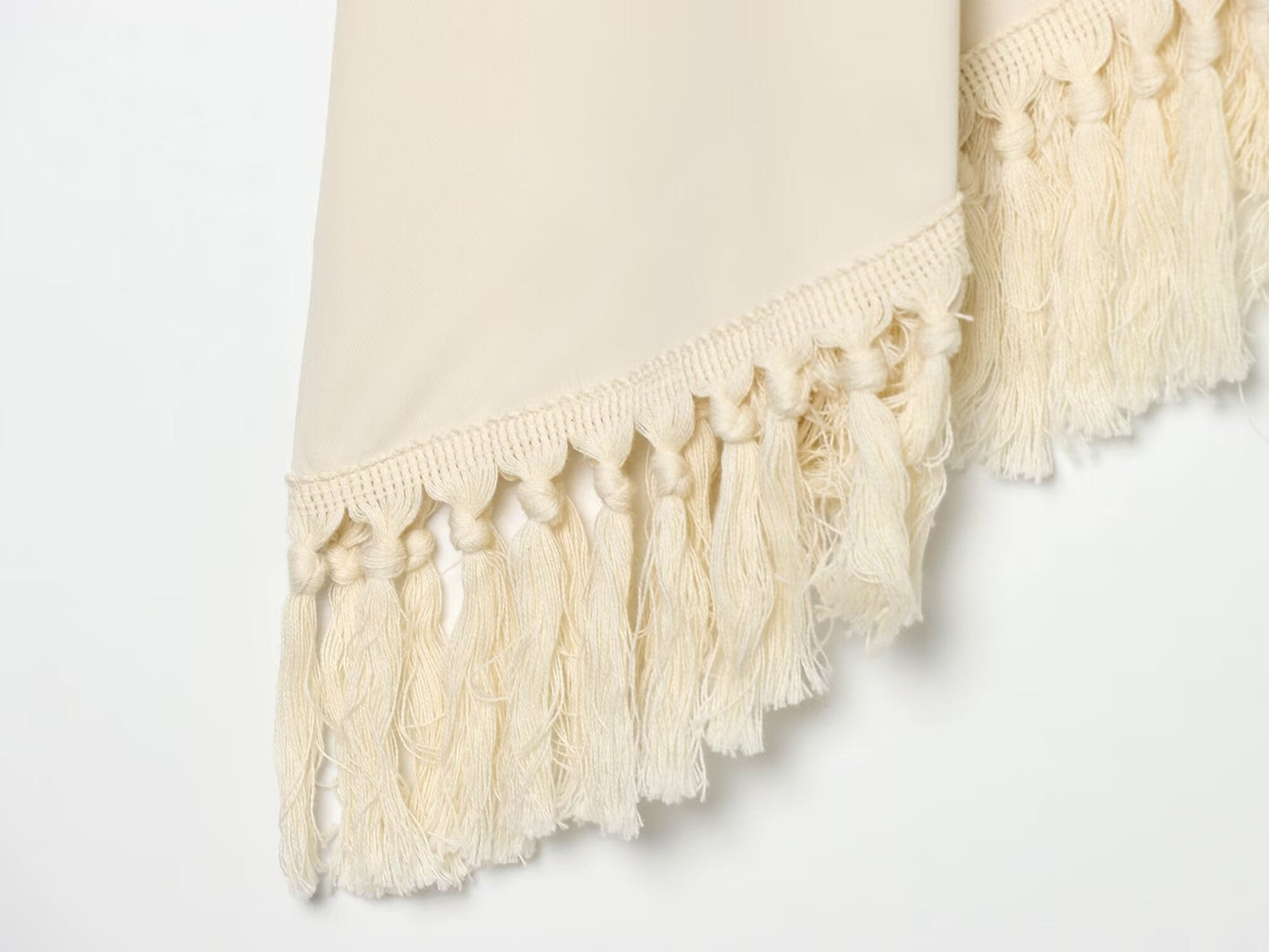 Women's tassel decoration long style hanging neck top