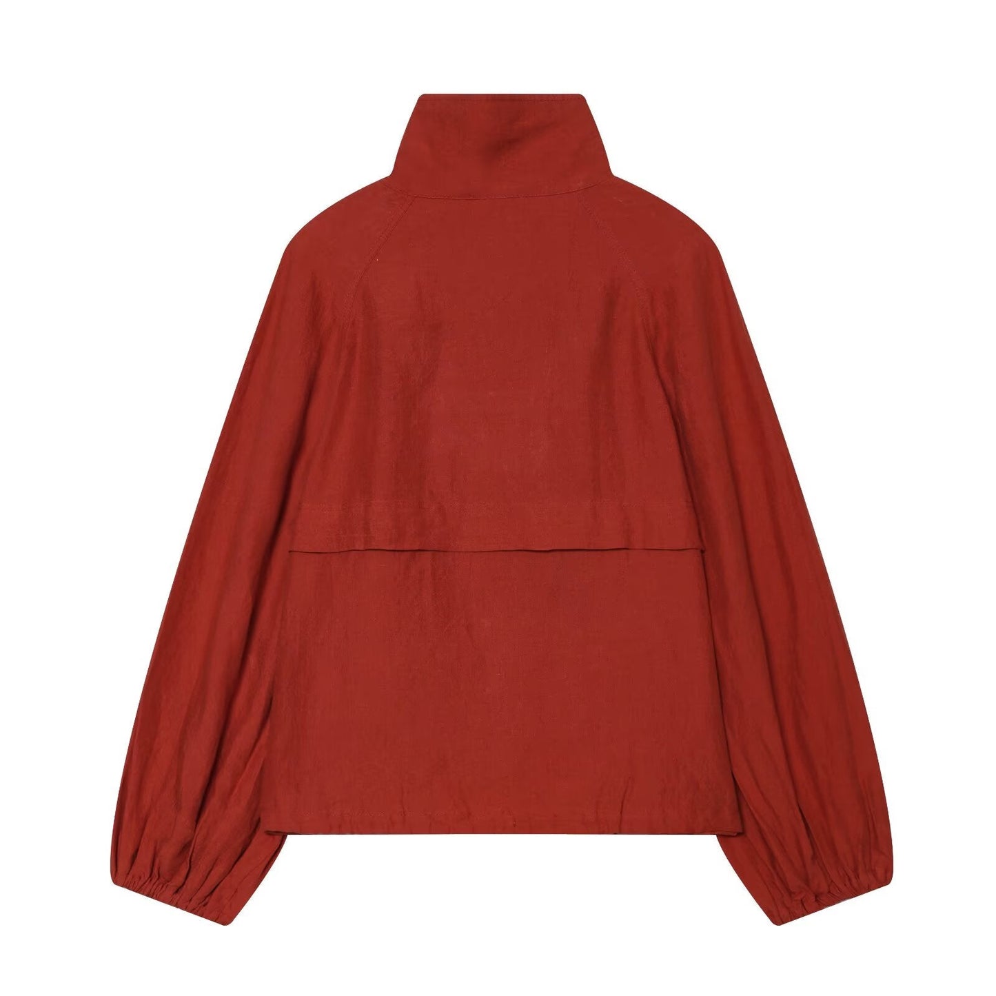 Women's linen blend long sleeved pilot jacket Coat
