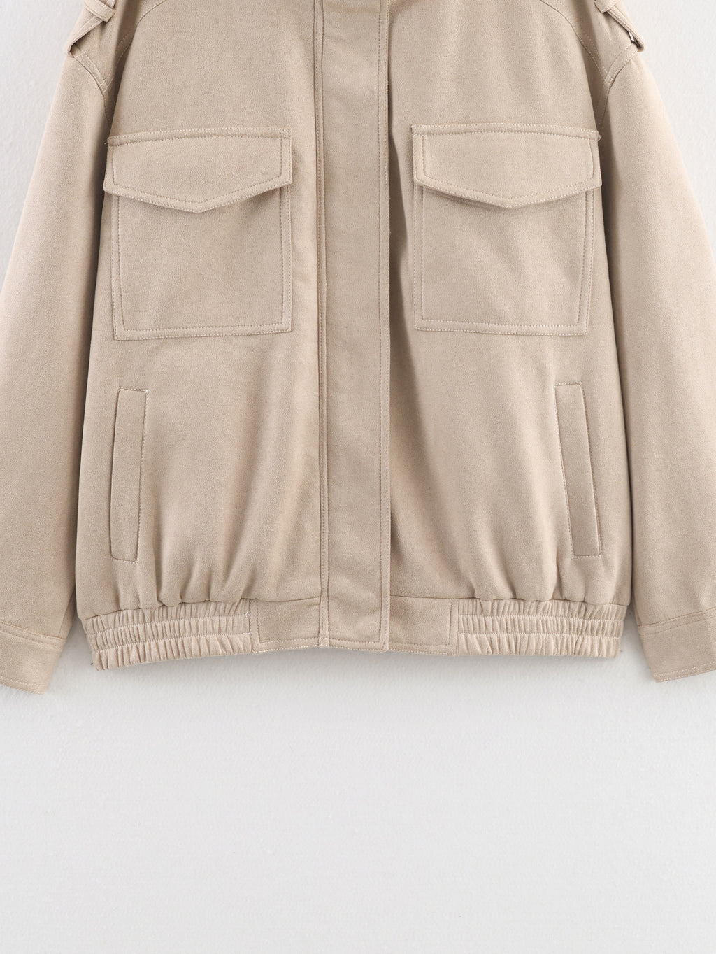 Women 2025 New Fashion Long-sleeved Suede loose-fitting jacket