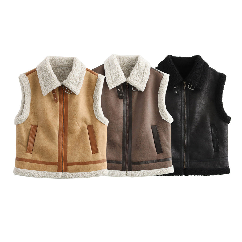 Women 2025 New Sleeveless fur vest