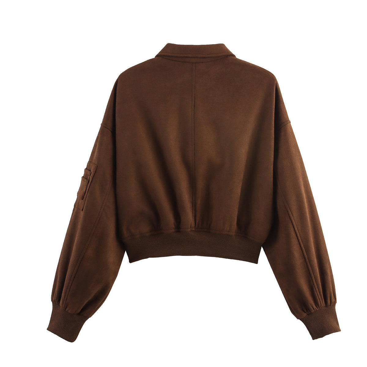 Women 2025 New Suede bomber jacket