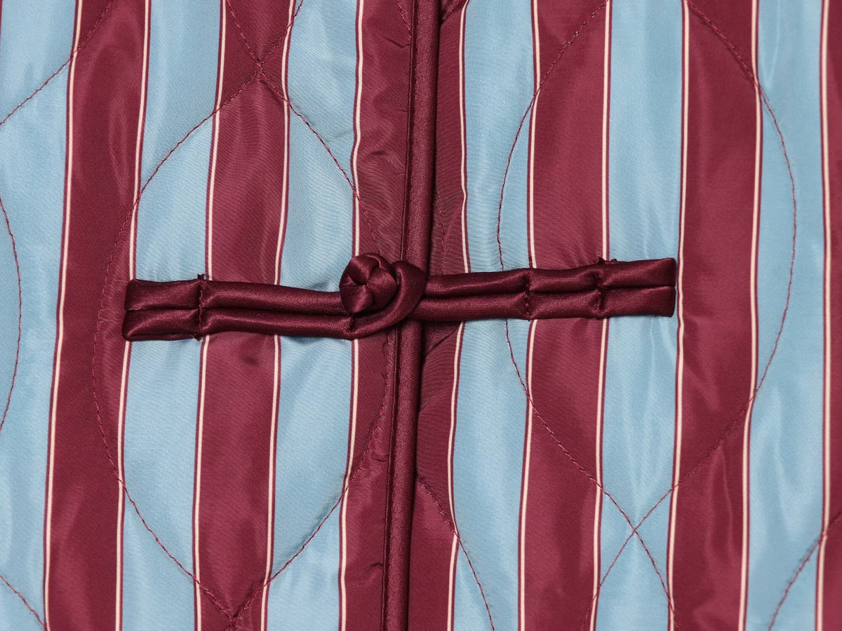 Women's striped rope buttoned cotton jacket Coat