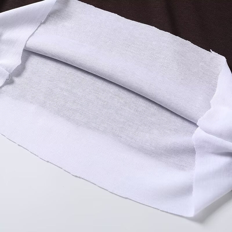 Women's patchwork Fake two styles O Neck T-shirt